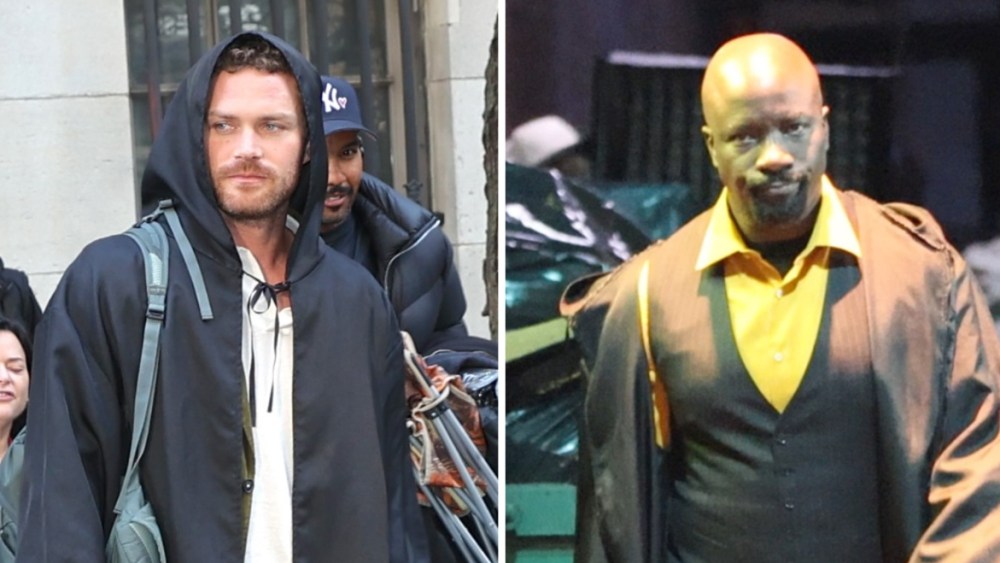 Mike Colter and Finn Jones appear on the set of ‘Daredevil: Born Again’