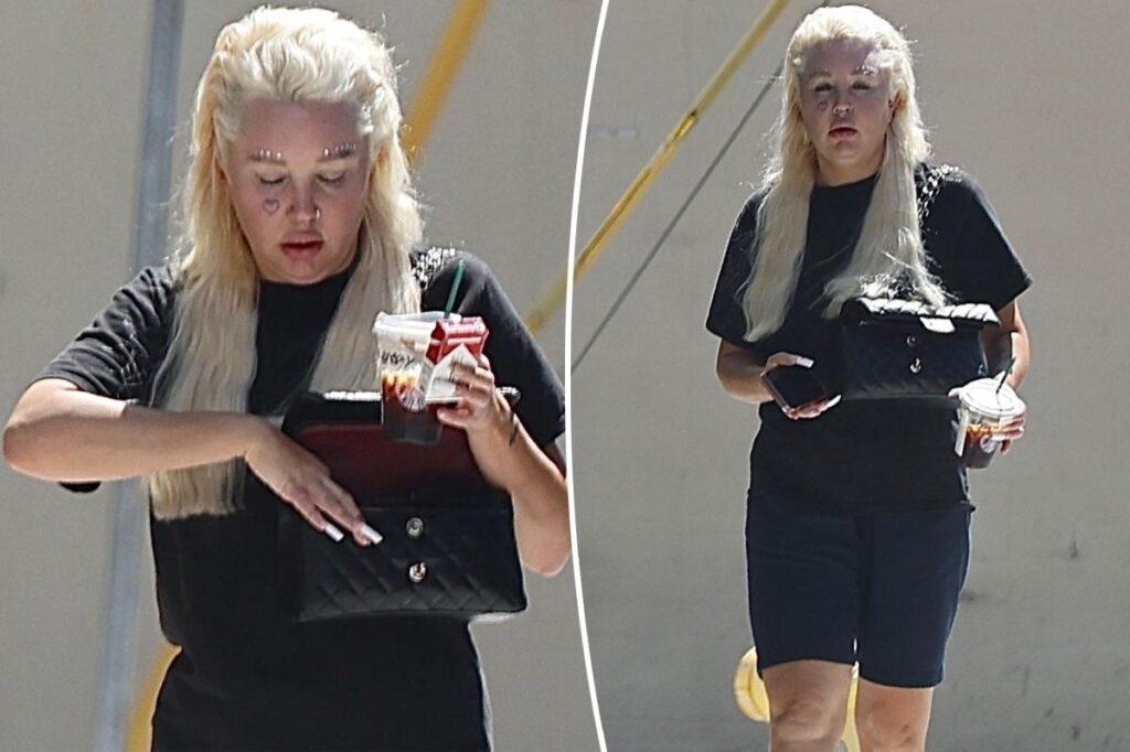 Amanda Bynes debuts new sparkly eyebrow look while out alone in Los Angeles