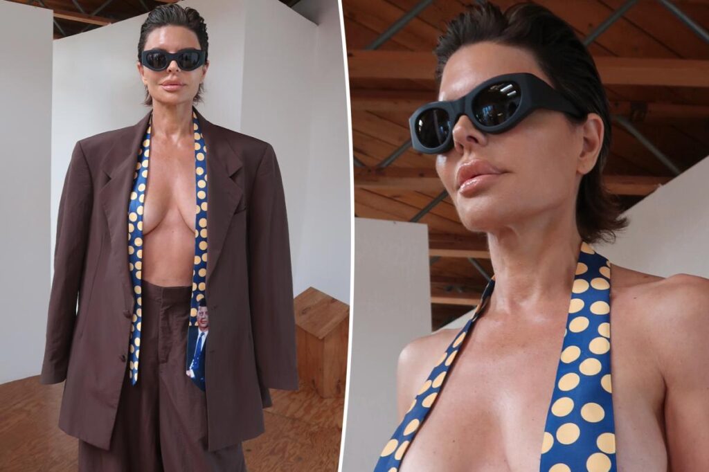 Lisa Rinna wears tie as top after American Music Awards 2026