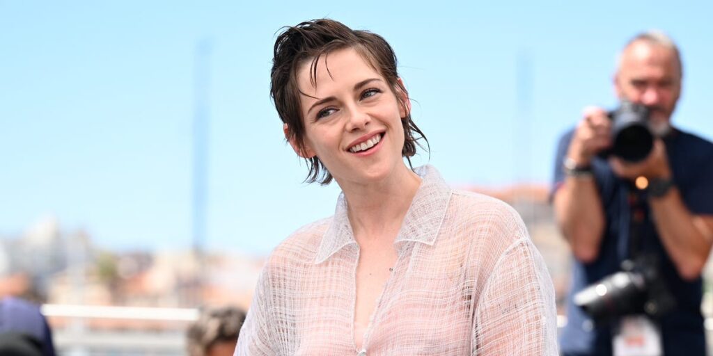 Kristen Stewart wears see-through mesh Chanel suit at Cannes
