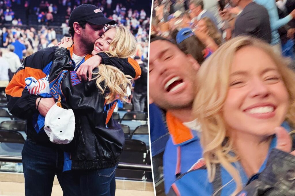 Sidney Sweeney and Scooter Braun pack on the PDA on date night with the Knicks