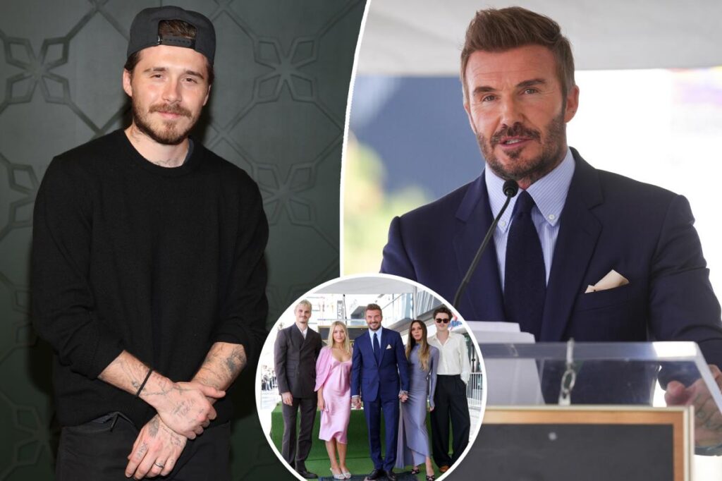 David Beckham shuts down interview questions about son Brooklyn amid family feud