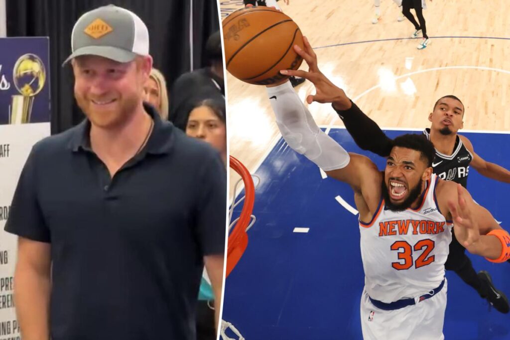 Prince Harry makes a surprise solo appearance at Knicks vs. Spurs game