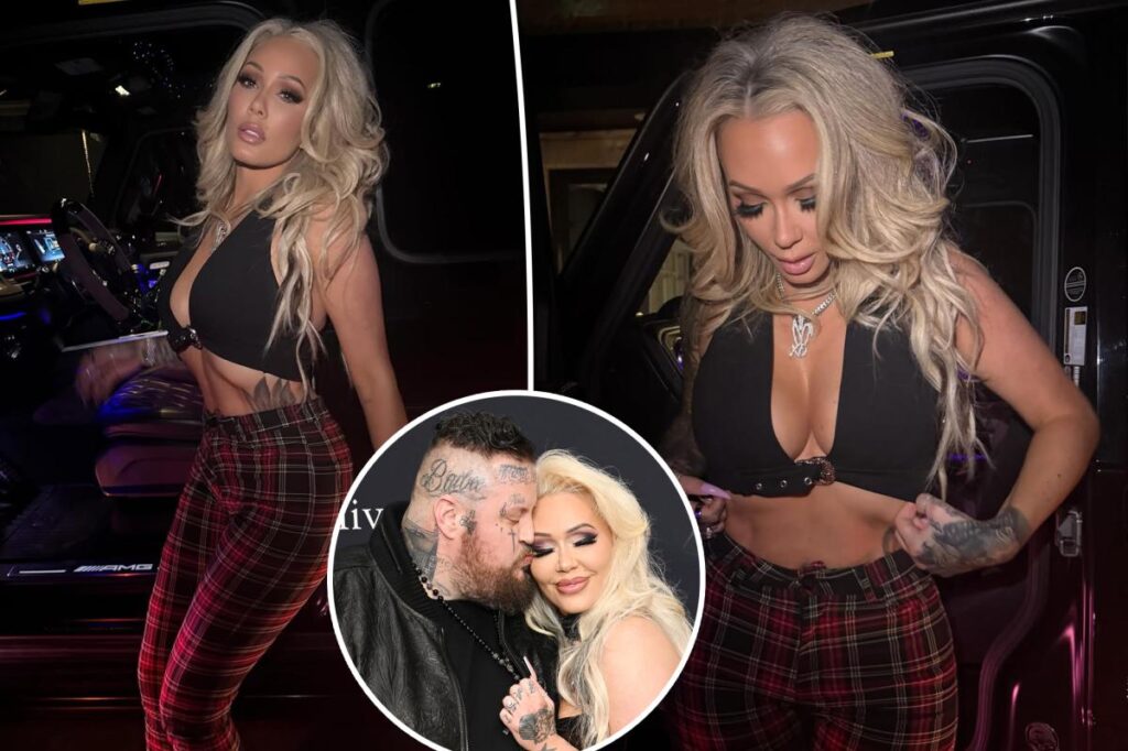 Bunny Zoe shows off her curves in a plunging top at girls’ night out during Jelly Roll divorce