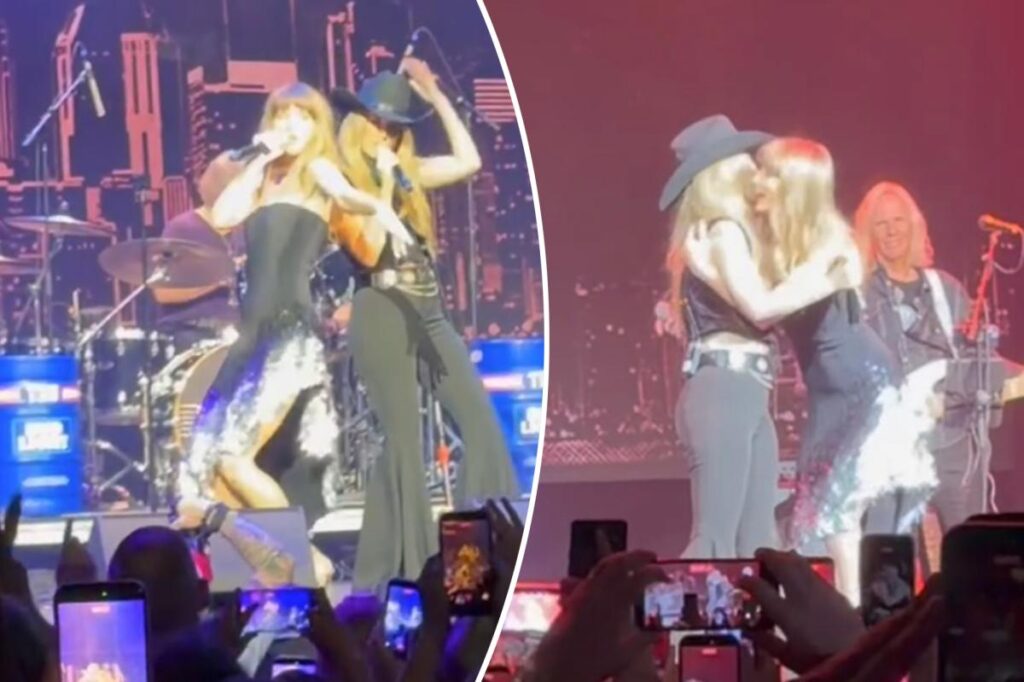 Taylor Swift sings ‘Love Story’ with Rainie Wilson in surprise performance at Travis Kelce’s TEU concert