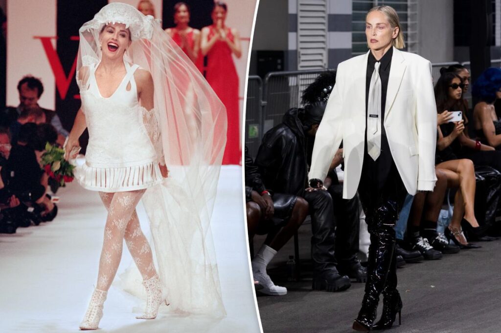 Sharon Stone returns to the Vetements runway after 33 years