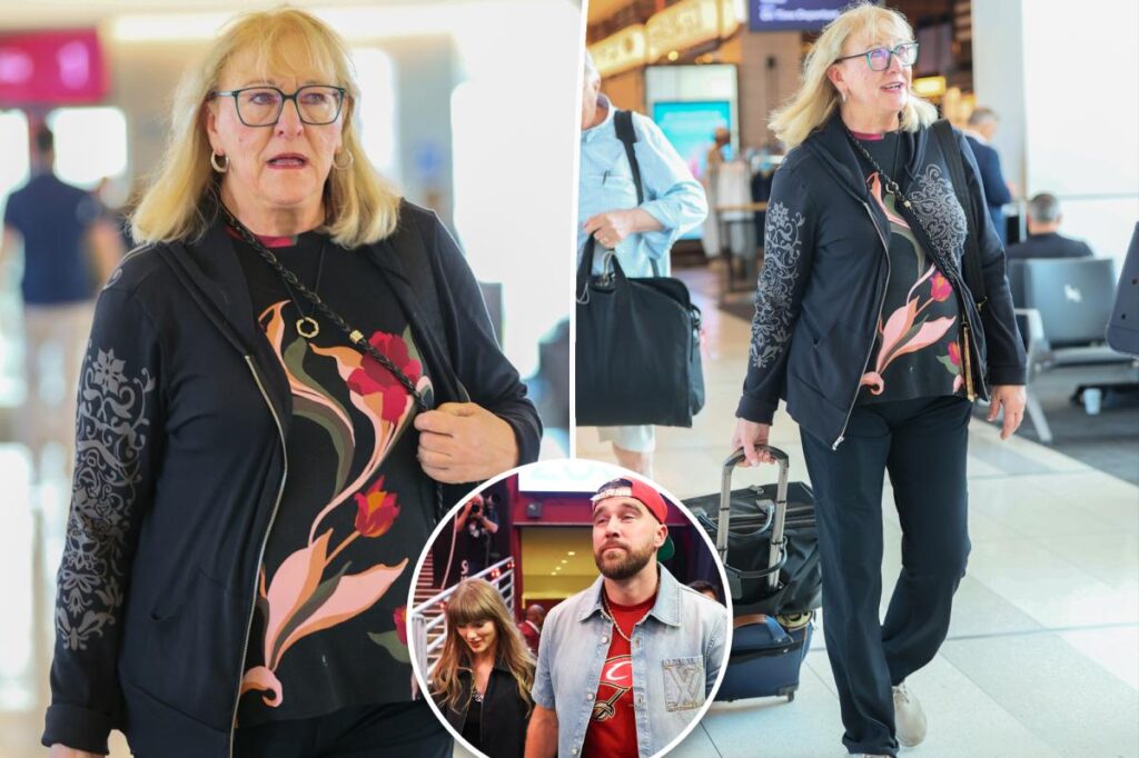 Donna Kelce arrives in New York ahead of Travis and Taylor Swift’s wedding