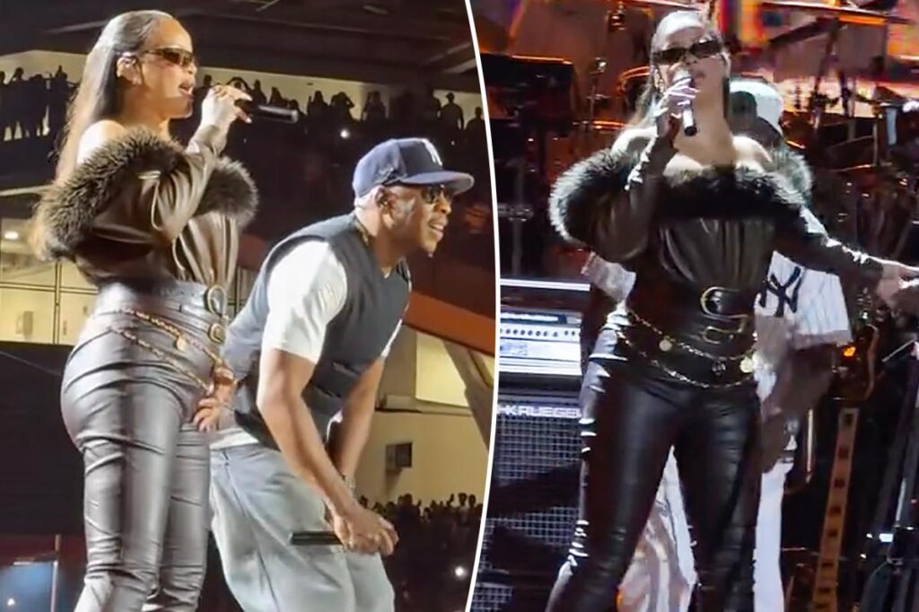 Rihanna surprises fans with first performance in years at Jay-Z concert