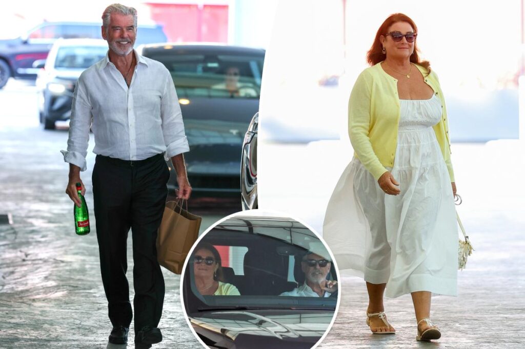 Pierce Brosnan and wife Keeley are all smiles on their date night in Beverly Hills