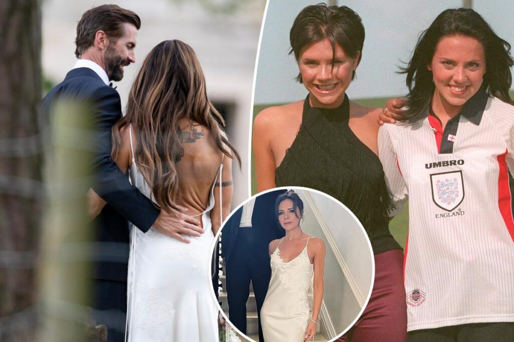 Sporty Spice borrows Victoria Beckham’s dress for wedding