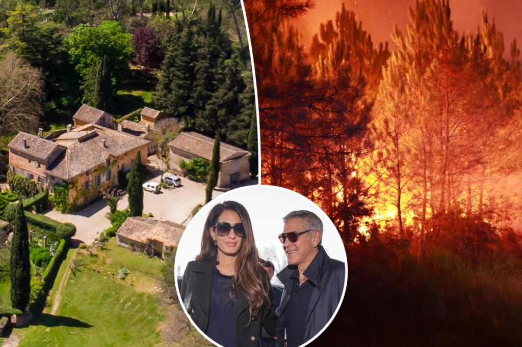 George and Amal Clooney evacuate their home in France due to wildfires