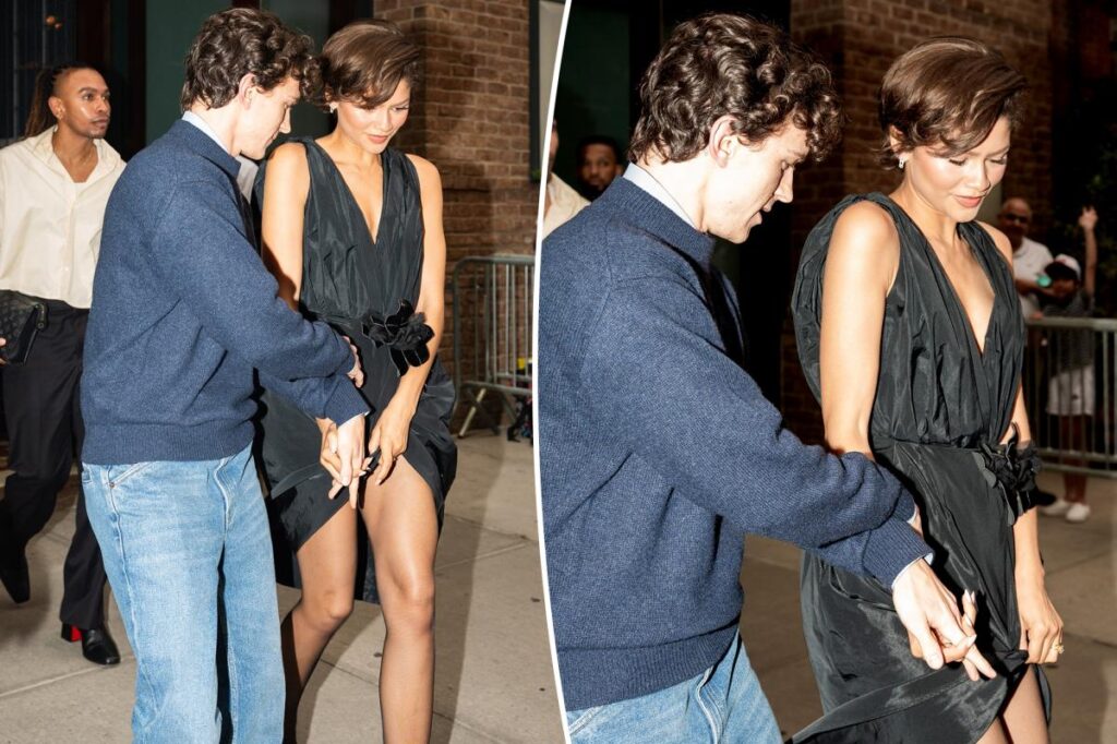 Tom Holland saves Zendaya from major wardrobe malfunction with leg dress