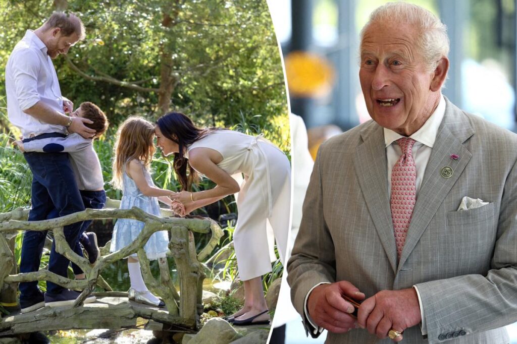 Prince Harry and Meghan Markle’s children reunite with grandpa King Charles for the first time in four years
