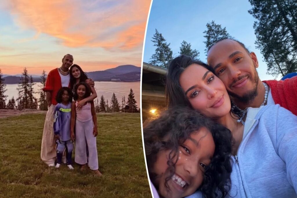 Kim Kardashian befriends Lewis Hamilton in rare PDA photos from family vacation