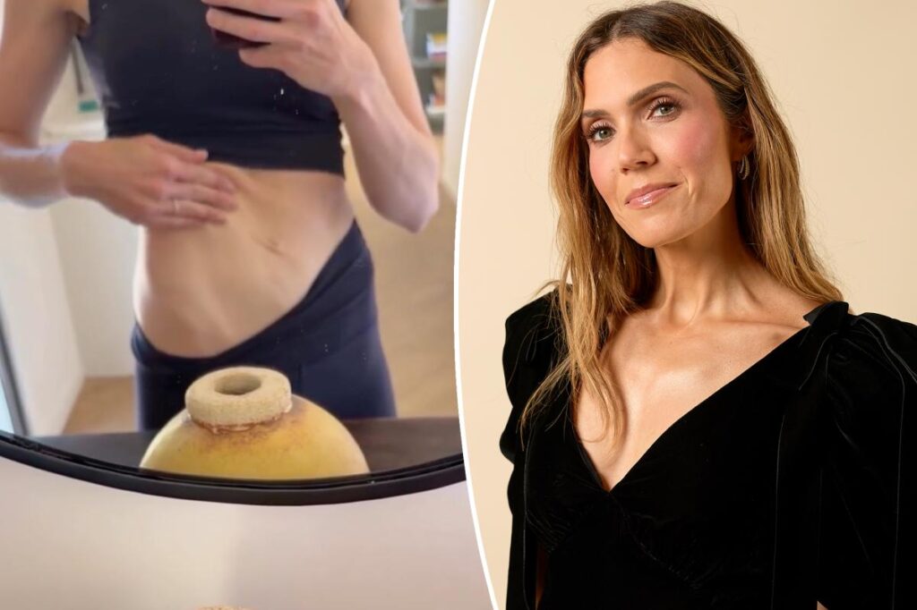 Mandy Moore looks at her ‘loose-skinned’ postpartum body without a filter after giving birth to three children